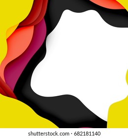 3d vector abstract background with cut shapes, business presentation, flyer template