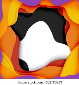 3d vector abstract background with cut shapes, business presentation, flyer template