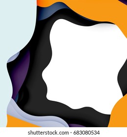 3d vector abstract background with cut shapes, business presentation, flyer template