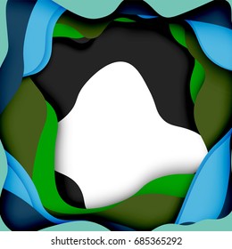 3d vector abstract background with cut shapes, business presentation, flyer template