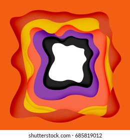 3d vector abstract background with cut shapes, business presentation, flyer template