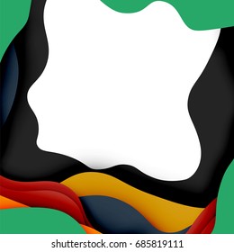 3d vector abstract background with cut shapes, business presentation, flyer template