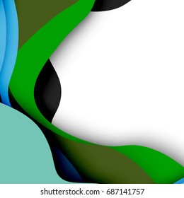 3d vector abstract background with cut shapes, business presentation, flyer template
