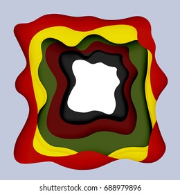 3d vector abstract background with cut shapes, business presentation, flyer template