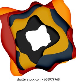 3d vector abstract background with cut shapes, business presentation, flyer template