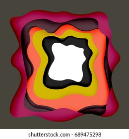 3d vector abstract background with cut shapes, business presentation, flyer template