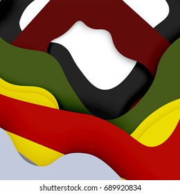 3d vector abstract background with cut shapes, business presentation, flyer template