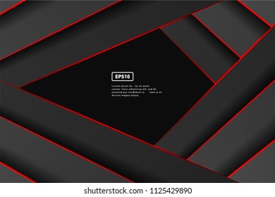 3D Vector Abstract background with red stripes for business or presentation