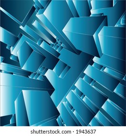 3D Vector abstract background, with technological, futuristic flavor.