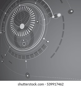 3d vector abstract blue background created in Bauhaus retro style. Dimensional modern geometric composition can be used as templates and layouts.