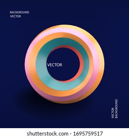  3d Vector abstract circle swirl for poster design.