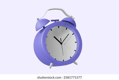 3d vector of Alarm clock isolated on background. Meeting reminder. Wake up, Remind, Deadline, Alert notification, Miniature twin bell, Ringing alarm clock. 3d vector illustration. Eps 10