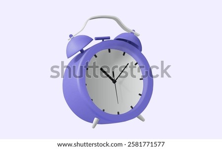 3d vector of Alarm clock isolated on background. Meeting reminder. Wake up, Remind, Deadline, Alert notification, Miniature twin bell, Ringing alarm clock. 3d vector illustration. Eps 10