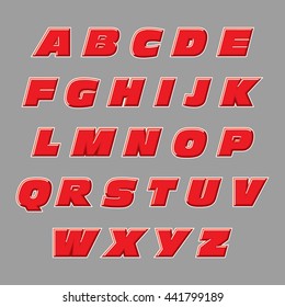 3D vector Alphabet. Use for design