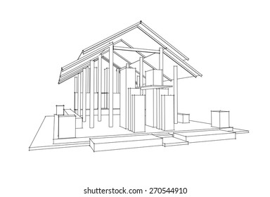 3d vector architecture,Thai Style