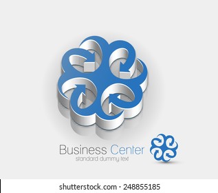 3d vector arrow icon design with isolated on white.