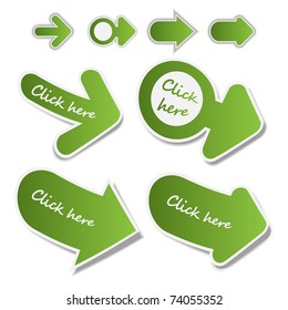 3d vector arrows set