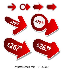 3d vector arrows set