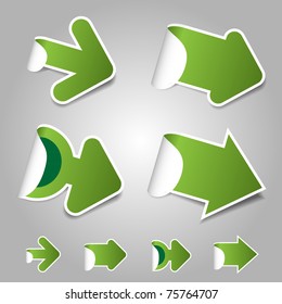 3d vector arrows set