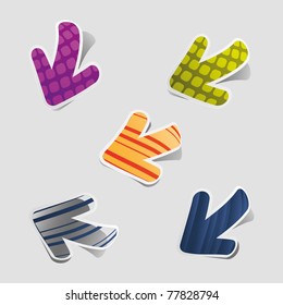 3d vector arrows set