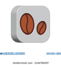 3d vector assets of coffee business