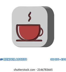 3d vector assets of coffee business