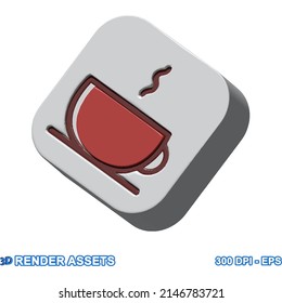 3d vector assets of coffee business