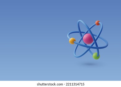 3d Vector Atom, Molekulare Chemie, Physik Science Konzept. EPS10 Vektor.