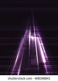 3D Vector Background. Dynamic Illustration.