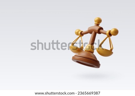 3d Vector Balance and justice, Scales of the law and fairness, Law concept. Eps 10 Vector.