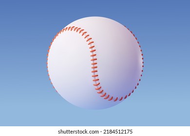 3d Concepto de pelota de béisbol vectorial, competición deportiva y de juegos, Eps 10 Vector.