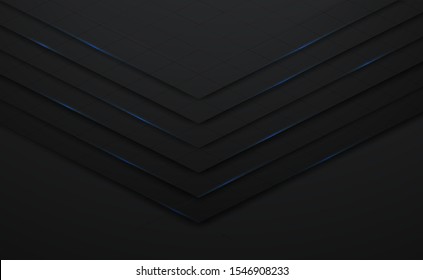 3d vector black and line square background with shadow,grunge surface-illustration,abstract,glow blue light