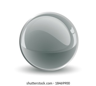 3d vector black sphere