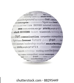 3D vector bowl with business theme for your webdesign or website