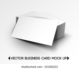 3D Vector Business Card Mock Up Design 