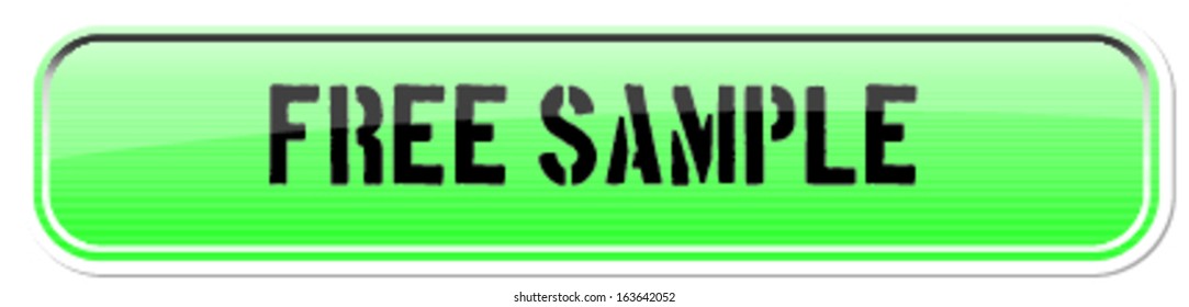 3d Vector Button with Free Sample on it