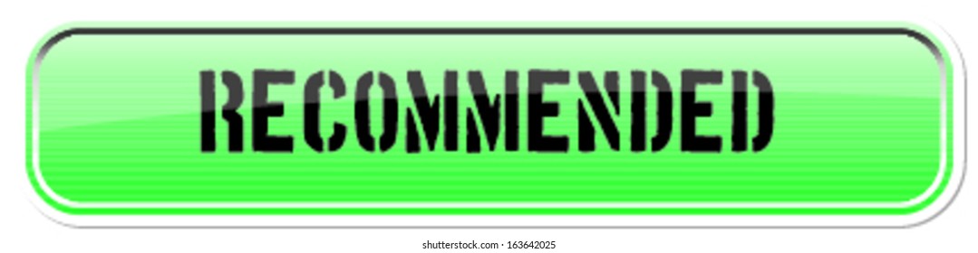 3d Vector Button with Recommended on it
