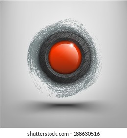 3D Vector Button.Grunge 