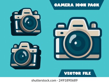 3d Vector Camera, 3D Camera,Entertainment equipment concept. Eps 10 Vector.