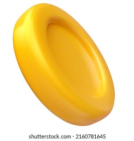 3d vector cartoon golden coin isolated on white background. Realistic cute yellow money. Soft glossy symbol for game, bank business. Modern minimal finance icon.