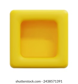 3d vector carve model icon. Isolated on white background. 3d geometry, volume and form design concept. Cartoon minimal style. 3d carve shape icon vector render illustration.