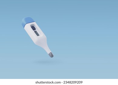 3d Vector Celsius electronic Medical thermometer, Healthcare and medical concept. Eps 10 Vector.