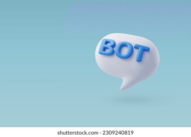 3d Vector Chatbot, AI support in technology and business concept. Eps 10 Vector.