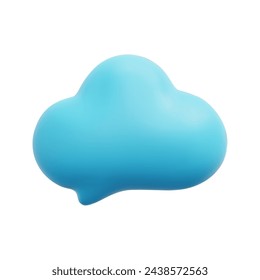 3d vector cloud bubble icon. Isolated on white background. 3d social media communication concept. Cartoon minimal style. 3d chat icon vector render illustration.