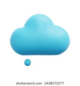 3d vector cloud bubble icon. Isolated on white background. 3d social media communication concept. Cartoon minimal style. 3d chatting icon vector render illustration.