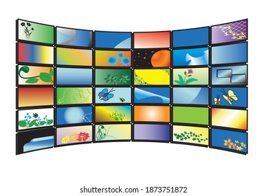 3D vector color tv monitors