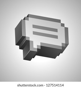 3d vector comment bubble