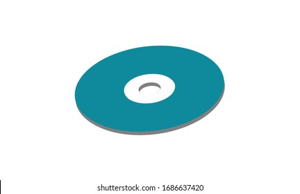3D vector of a compact disk, DVD