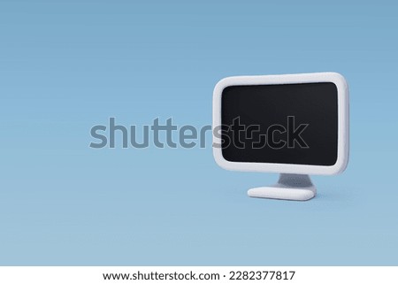 3d Vector Computer screen, Web analytics, Social media, Internet, Gaming and Online shoping. Eps 10 Vector.