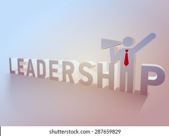 3d vector concept leadership